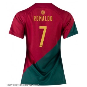 Portugal Cristiano Ronaldo #7 Hemma Matchtröja Dam VM 2022 Kortärmad